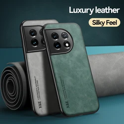 For Oneplus 11R Car Holder Magnetic Case Leather Texture Phone Case Oneplus 11/Oneplus 10T/Oneplus 9 9R Phone Coques Oneplus 12