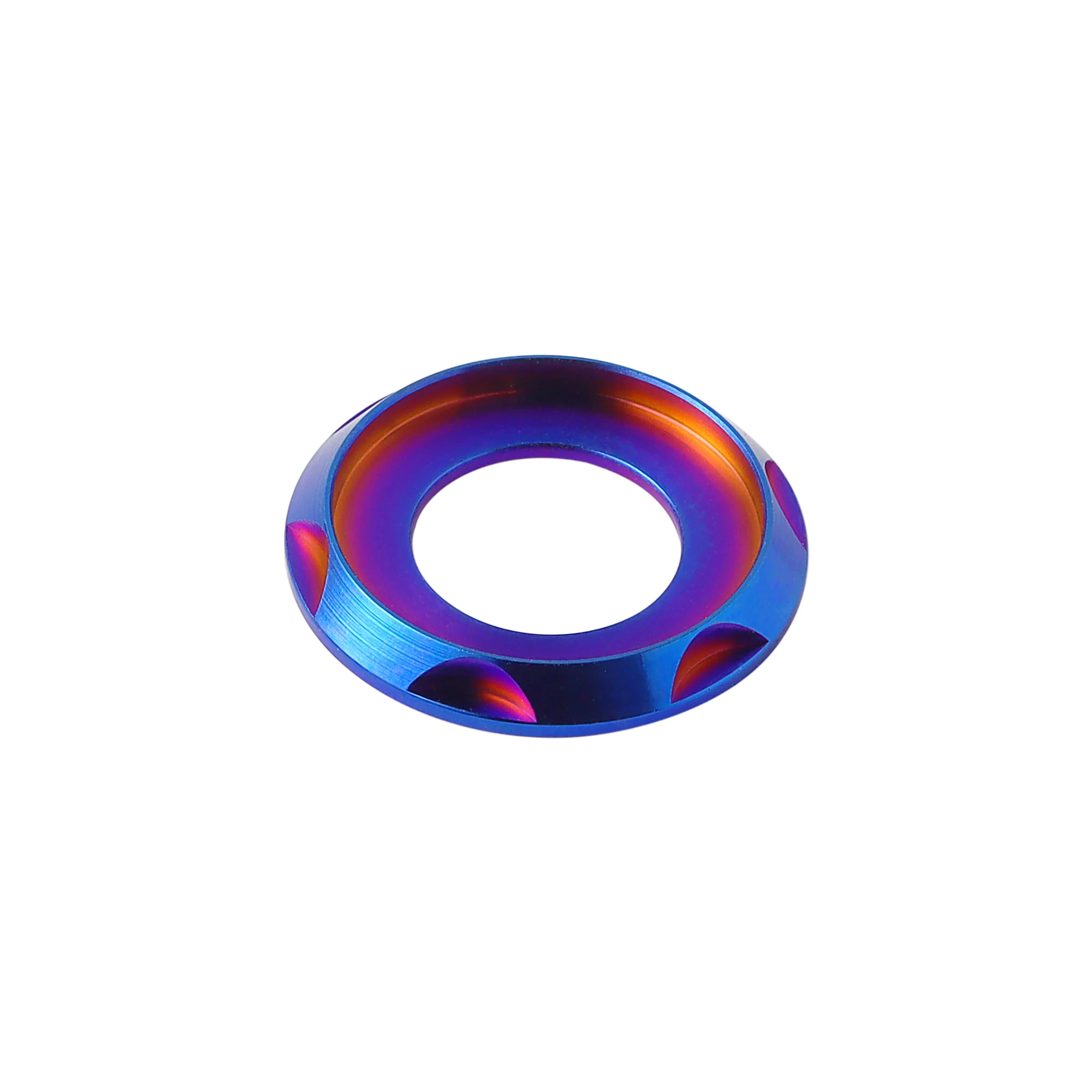 AliExpress XMSJ Titanium Washer M5 M6 M8 M10 Flange Screw Spacer Fancy Decorative Patterned Step Gasket for Bike Motorcycle Car Washer