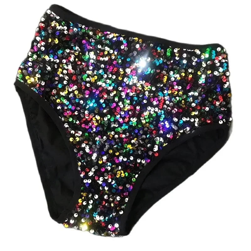 カラフルなスパンコールハイウエストショーツセクシーなポールダンス服バーナイトクラブ Ds Dj ゴーゴーダンス衣装ステージレイブ衣装 XS7296