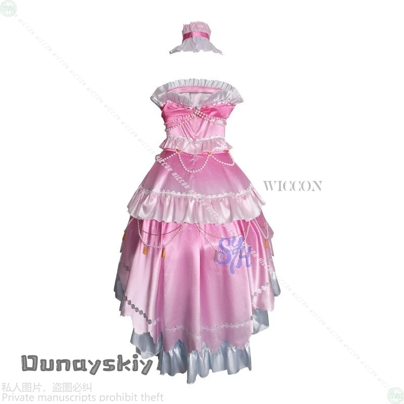 لعبة أنيمي Aikatsu STARS! زي Shiratori Hime التنكري {BankaiMode} فستان كعكة كاواي جميل وردي على شكل قلب لوليتا حلو للهالوين