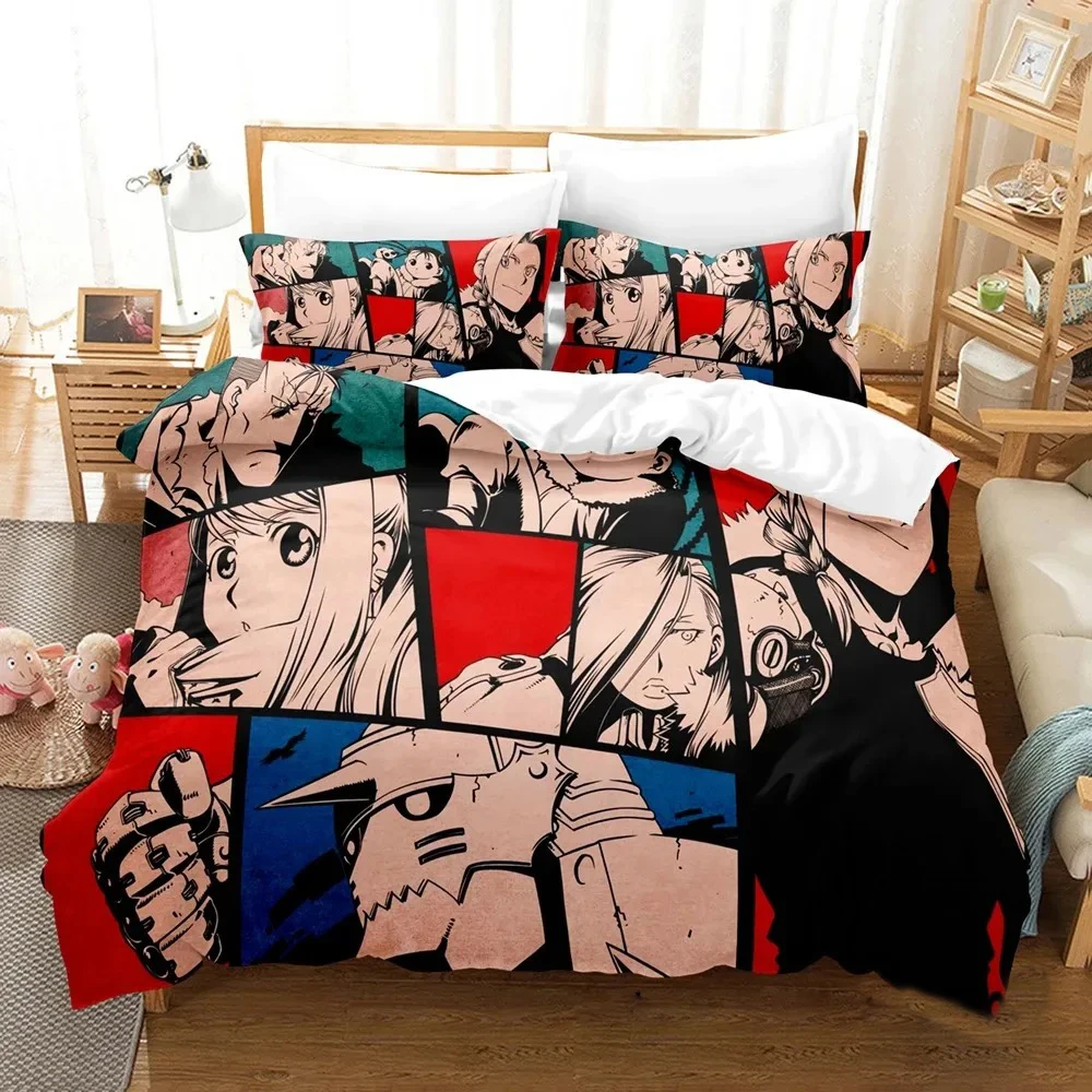 

3D FULLMETAL ALCHEMIST Bedding Sets Duvet Cover Set With Pillowcase Twin Full Queen King Bedclothes Bed Linen Home textile