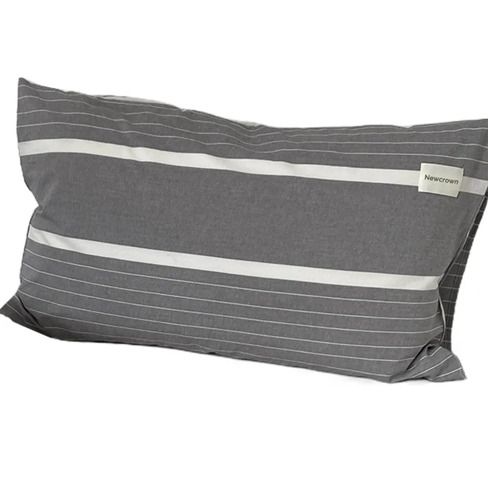 Newcrown Pillow covers, olyester Microfiber Pillowcase 2 Pack, Super Soft and Cozy Gray Cooling Pillow Case Covers with Envelop