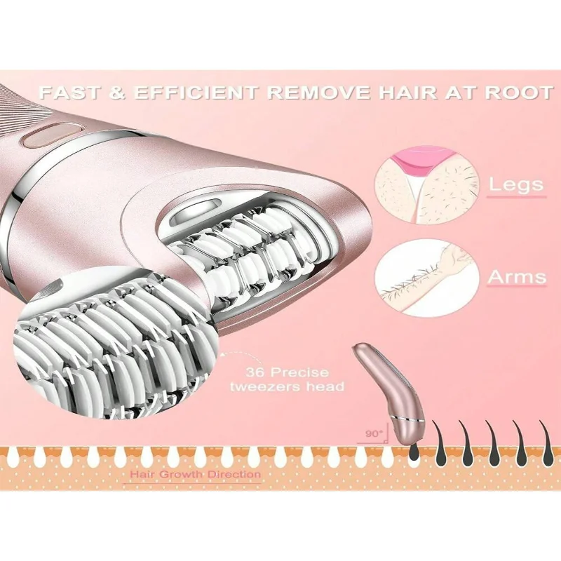 DFNDZ Tagliacapelli da donna 3 in 1 Depilazione viso, peli pubici e rasoio corpo per viso, ascelle e gambe