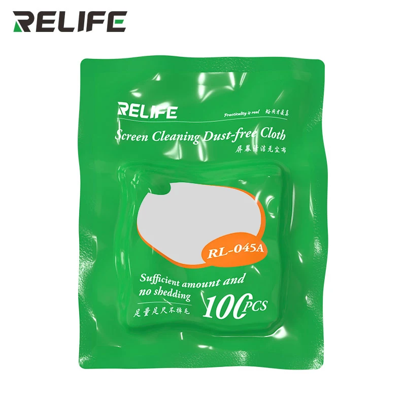 RELIFE RL-045A Dust-Free Wipes for Mobile Phone Laptop Tablet LCD Screen Camera Lens Glass Dust Cleaning Cloth
