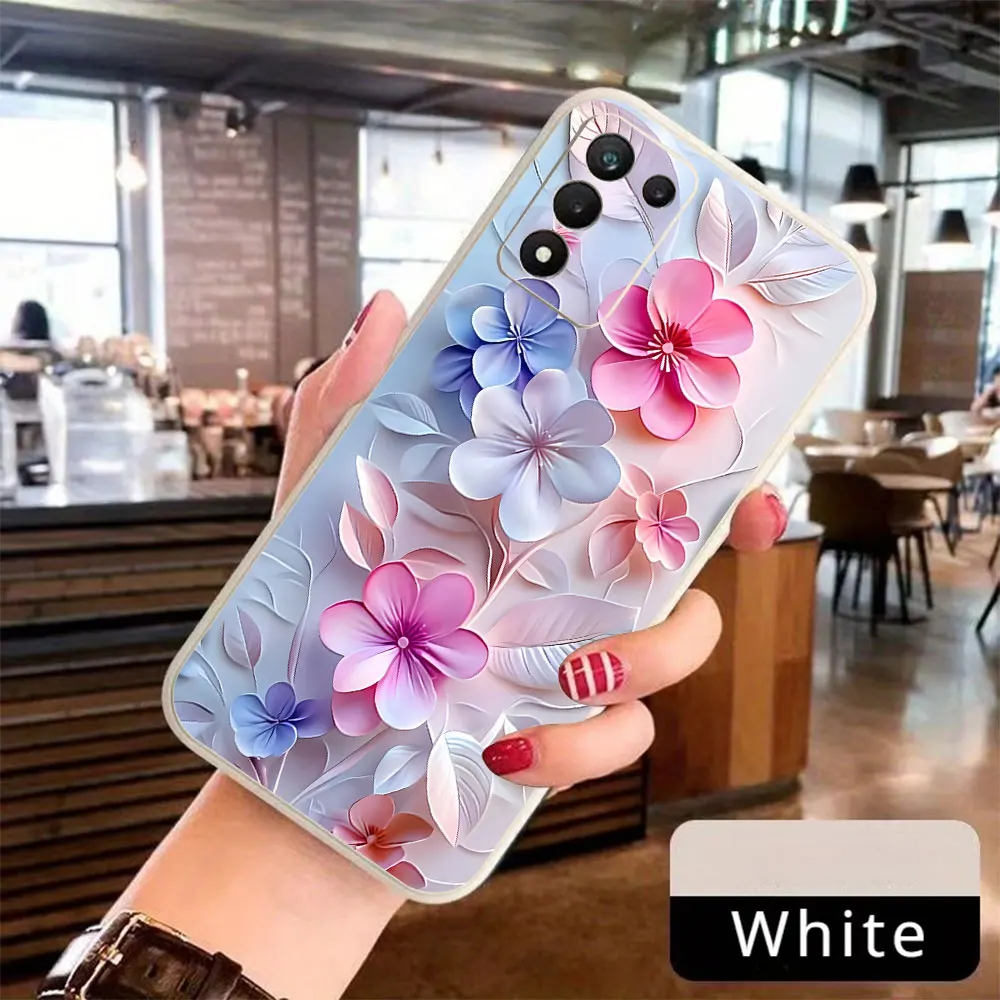 Embossed Floral Solid Color TPU Phone Case For Samsung Galaxy S26 S25 S24 S23 S22 S21 S20 Ultra Plus FE Edge 2022 5G Soft Cover