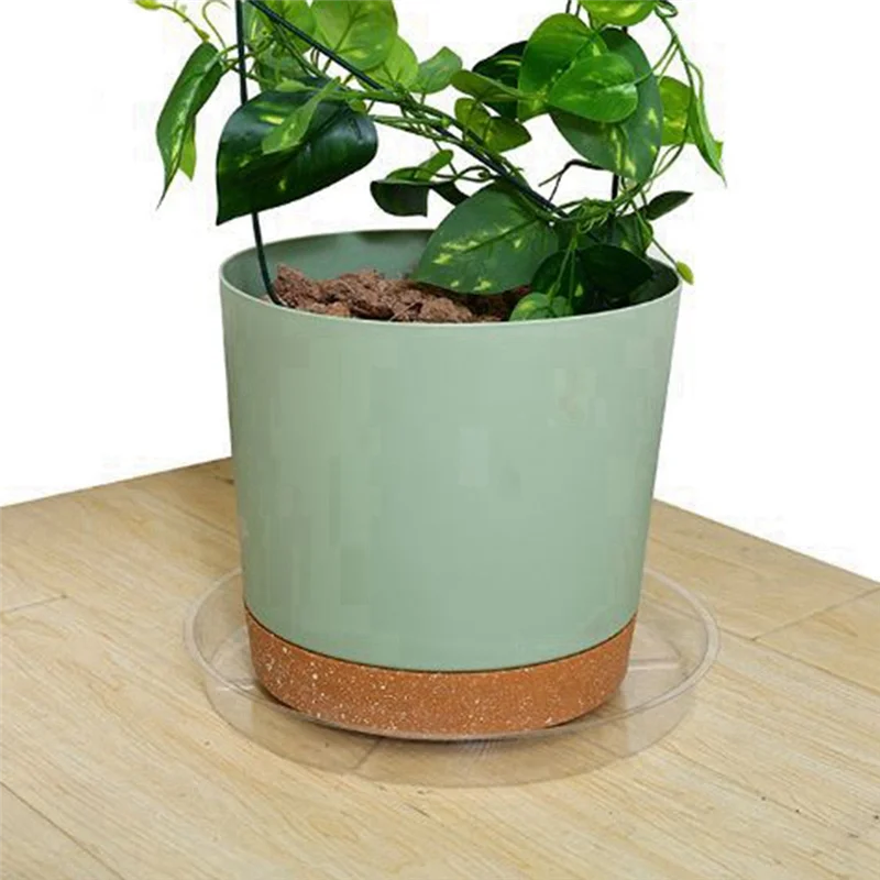 

6 Pack Clear Plant Saucer 12 Inch Plastic Plant Saucers Durable Thicker Plant Tray Flower Pot For Indoor Outdoor Garden Durable-