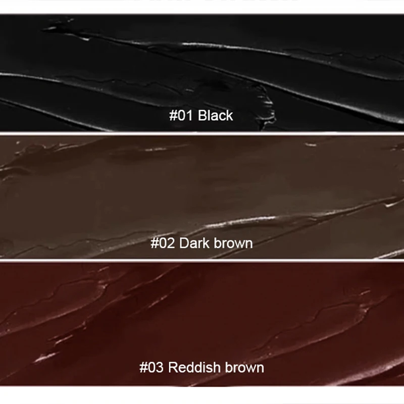 معجون تحديد العيون الأحمر غير اللامع المقاوم للماء مع فرشاة شفرة ناعمة وسهلة التلوين كحل جل جريء كريم دودة القز لون طبيعي