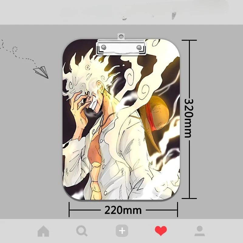 A4 원피스 만화 Luffy 학생 쓰기 합판 아크릴 폴더 스티커 메모 테스트 종이 패드 학생 학습 문구