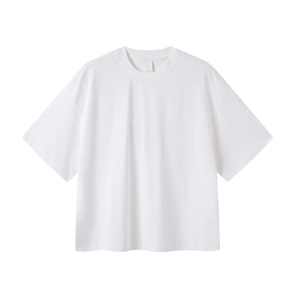 2025 العصرية العلامة التجارية الجديدة الرجال الصيف ساحة القطن تي شيرت ريترو للجنسين سوبر كبيرة الحجم الأساسية تي شيرت عالية الجودة تي شيرت غير رسمي #5