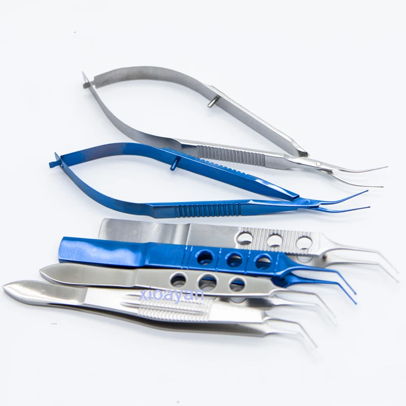 Ophthalmic instruments Crystal implantation forceps Duck beak forceps Round head implant forceps Soft crystal forceps