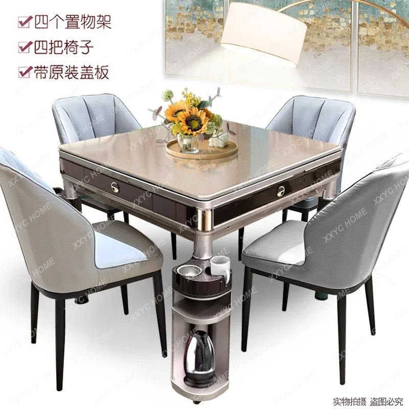 Mute High-End Dining Table Dual-Use Folding Automatic Mahjong Machine Mahjong Table Household