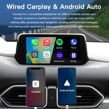 適用於馬自達 2 3 6 CX3 CX5 CX8 CX9 MX5 Demio Miata 的 Type-C 有線無線 CarPlay Android Auto USB 轉接器 TK78669U0C 改裝套件 10 最佳銷售 Mazda MX-5 配件 - №6