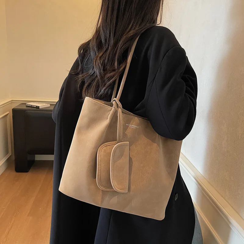 

Осенняя винтажная квадратная сумка, текстурированный кошелек с верхней ручкой для женщин, минималистичная сумка на плечо, повседневная сумка-тоут с напуском в стиле бохо, сумка «день-ночь» ​