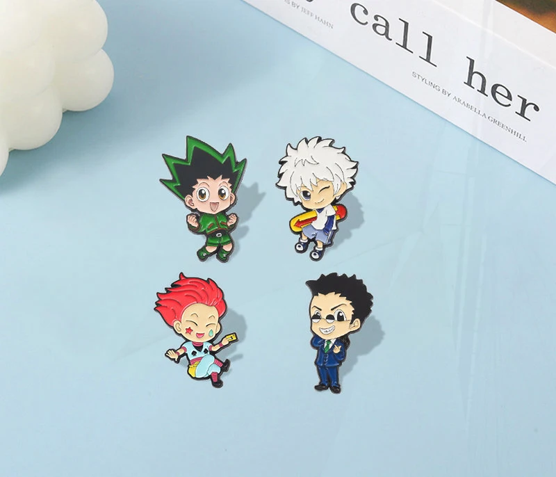 Hisoka Pin Lapel Badge Anime HxH Jewelry Gift for Fans HUNTERxHUNTER Enamel Pins Custom GON Killua Kurapika Leorio