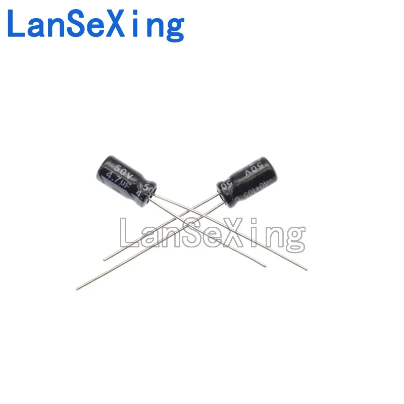 50V 4,7 uf langlebiger Plug-In-Elektrolyt kondensator 4,7 uf 50V Volumen 5x11 4x7mm