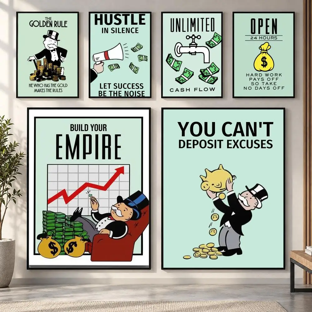 Monopoly  Millionaire Money Poster HD art sticky wall waterproof home living room bedroom bar aesthetic decoration