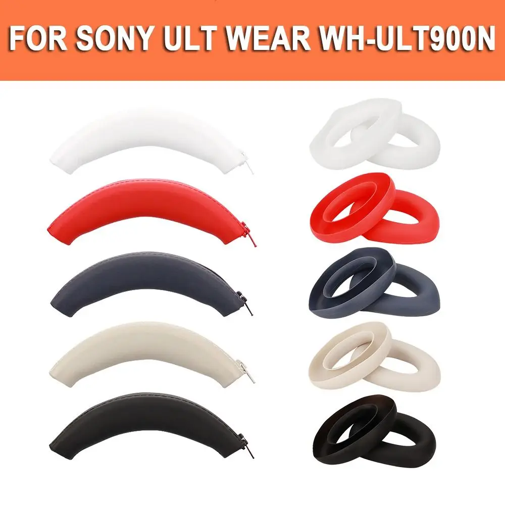 1 par de almofadas de ouvido de silicone capa de almofada substituição fone de ouvido capa protetora manga earmuff para sony ult wear WH-ULT900N