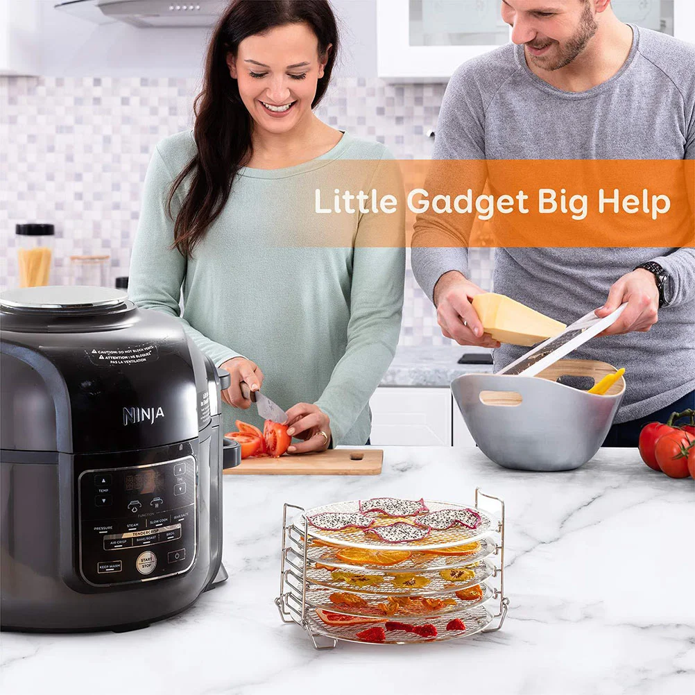 5-Layer Stainless Steel Air Fryer Accessories Cooker Rack Bracket Grill Airfryer