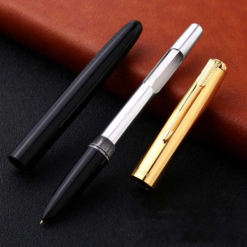 1/3pc Old Style Hero 616 Fountain Pen Plastic Ink Pen Golden F Nib Extrusion Converter Filler Stationery Office School Supplies