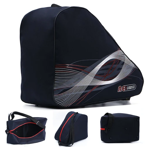 Imagen 1 del producto Bolsa negra para botas de esquí de gran capacidad, zapatos de Skate, botas, bolsa impermeable portátil para casco de esquí, bolso de hombro para accesorios de esquí