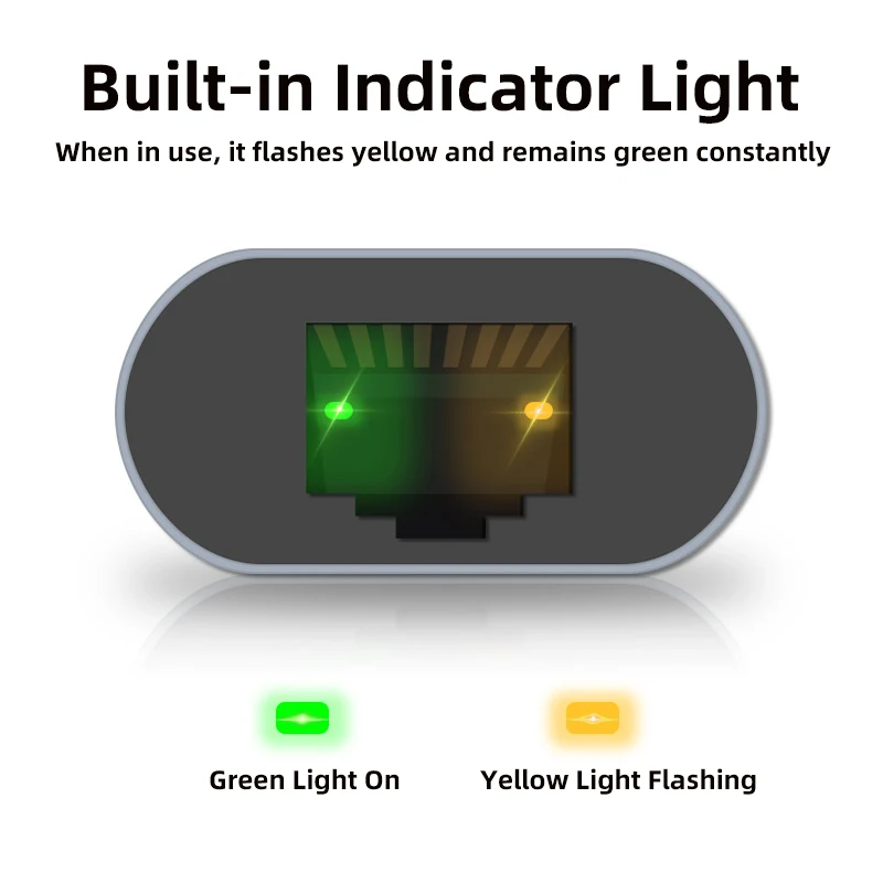 Network Card Ethernet Adapter USB Type C to RJ45 LAN 2500Mbps Mini 2.5Gbps Ethernet Converter for MacBook iPad Pro Phone Tablet