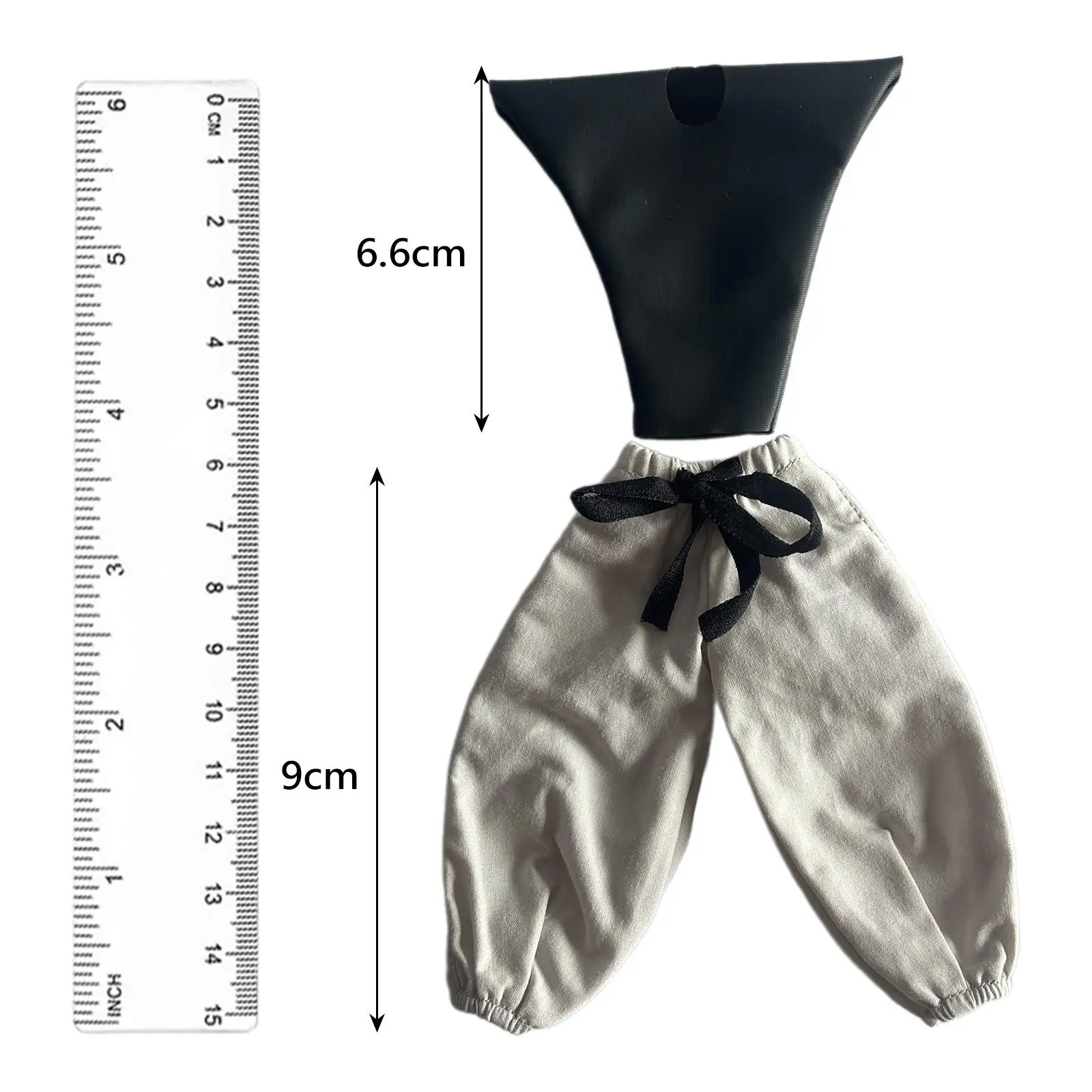 1/12 Scale Miniature Male Doll Clothes Outfits Short Tshirt and Pants Handmade for 1/12 Action Figures Body Accessory Costume