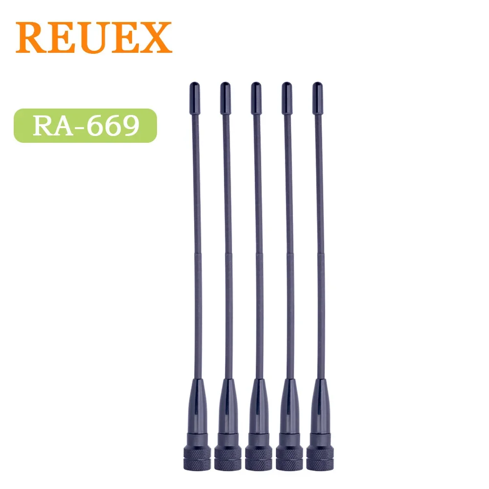 REVEX-antena de Radio bidireccional RA-669 para Walkie Talkie, dispositivo portátil de doble banda, sma-hembra, VHF/UHF, Wouxun Kenwood