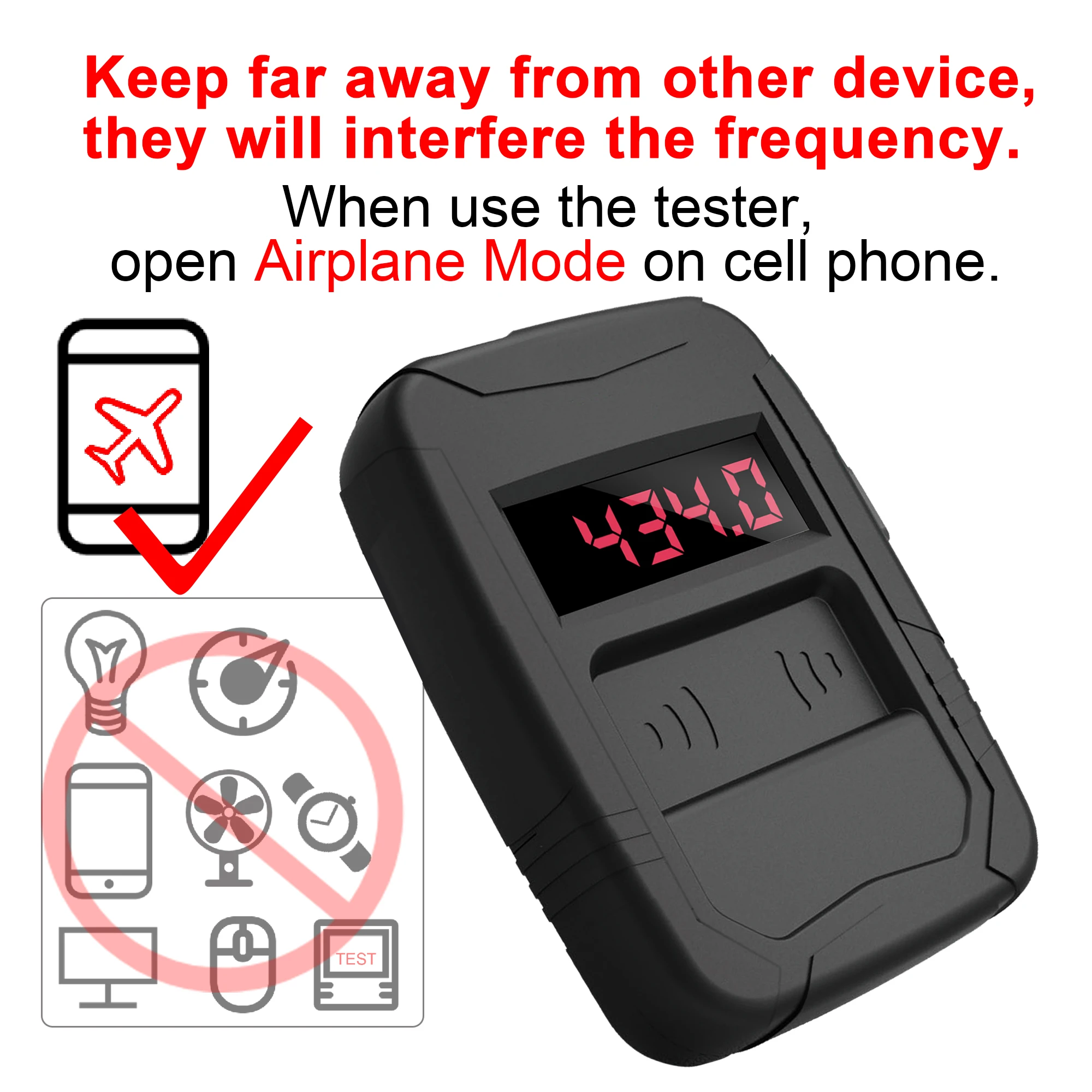 10-1000MHZ Car Key Fob Tester, Door Remote Detector, IR Remote Tester, RF Radio Frequency Remote Controller Auto Diagnostic Tool