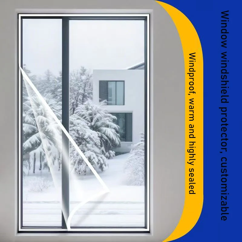 Windproof Window Film, Winter Windproof Curtains, Sealed Windows, Translucent Curtains, No Drilling, Supports Customization