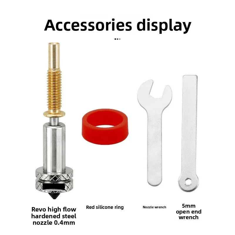 3D printer accessories are suitable for E3D Revo integrated removable nozzle, high temperature resistance and accuracy