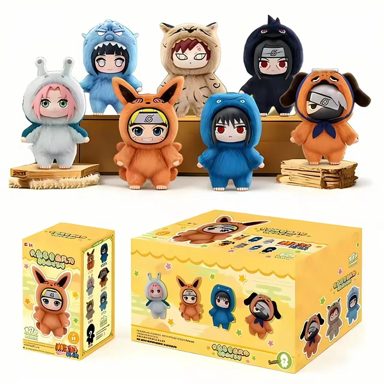 2026_Hot Naruto Itachi Sasuke Kakashi Gaara Serie Caja Sorpresa Figura de Juguete de Moda Colgante de Peluche Colección Regalo de Cumpleaños # @