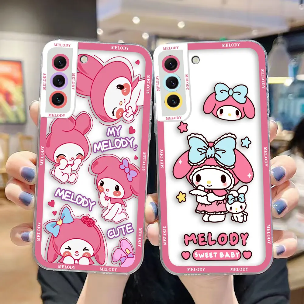 Clear Phone Case For Samsung A03S A04 A05 A05S A06 A7 A10 A12 A13 A14 A15 A16 A21S NOTE 10 20 Case My M-Melody P-Pompom Purin