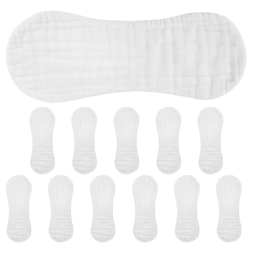 

12Pcs Baby Gauze Diaper Breathable Peanut Shape Soft Washcloths Newborn Toddler Reusable Diaper Liners Baby Towels Washable