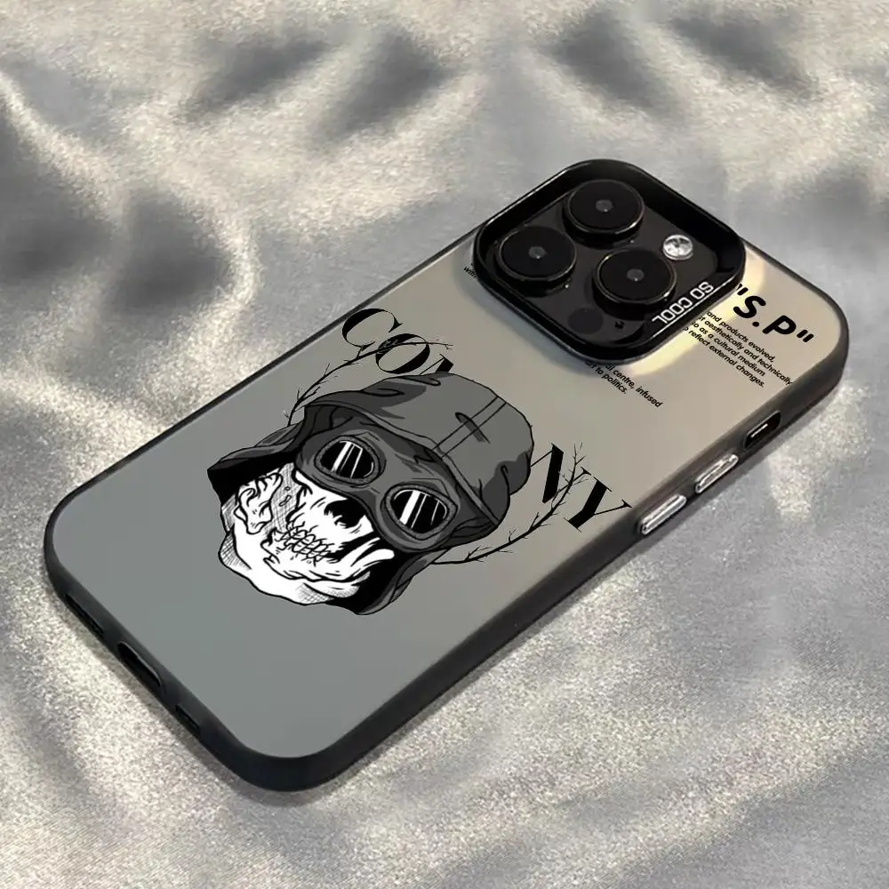 Etui na telefon C-ps Senior Luxury cool MAN z wzorem, czarne, kolor srebrny, obudowa na iPhone 17 16 e 15 14 13 12 11 Pro Max Plus — zdjęcie produktu 2