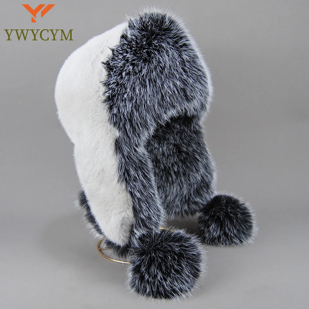 New Style Fake Fox mink Fur Hats Super Soft Women Winter Hat Cotton Lining Warm Russian Fashion Ski Beanies Plush Solid Color