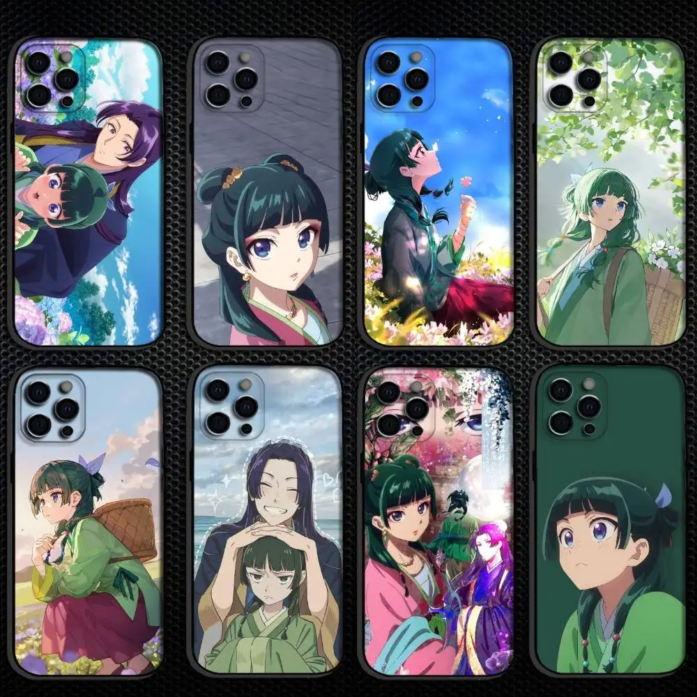 

A-Apothecary Diaries M-Maomao Phone Case For iPhone 16,15,14,13,12,11 Plus,Pro Max, Others Soft Black Cover