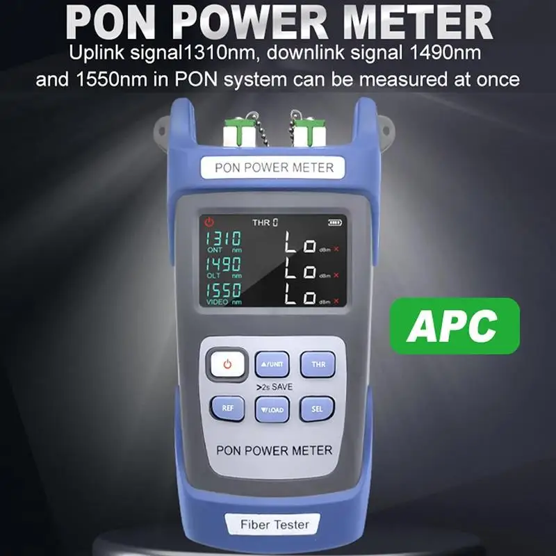 New! PON Power Meter Handheld OPM Fiber Optical FTTX/ONT/OLT 1310/1490/1550nm Optical Power Meter Fiber Tester Optical Tester