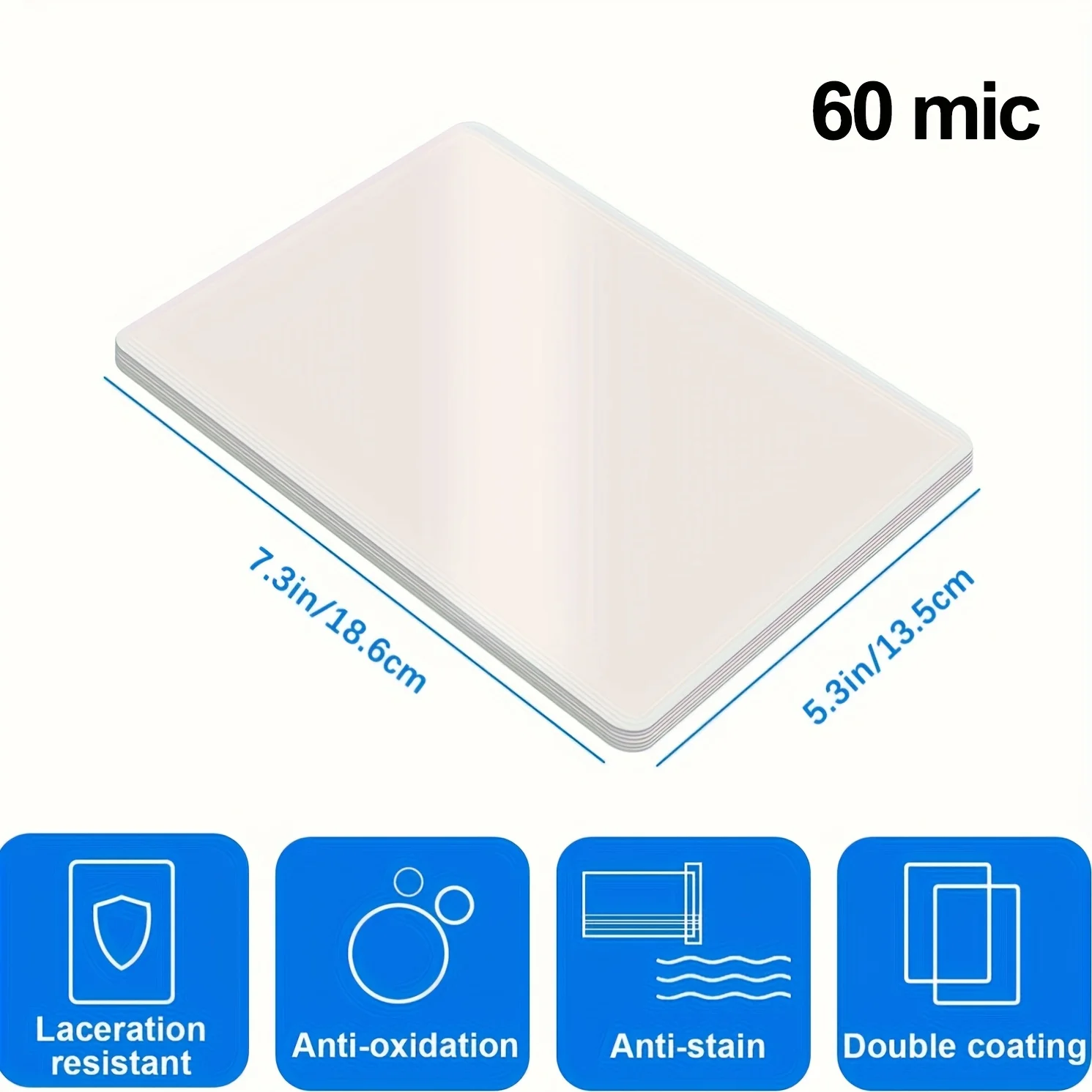 5.3x7.3 بوصة 135x186 مللي متر 100 حزمة صفائح الترقق أكياس الترقق الحرارية 60mic سمك طبقة الترقق