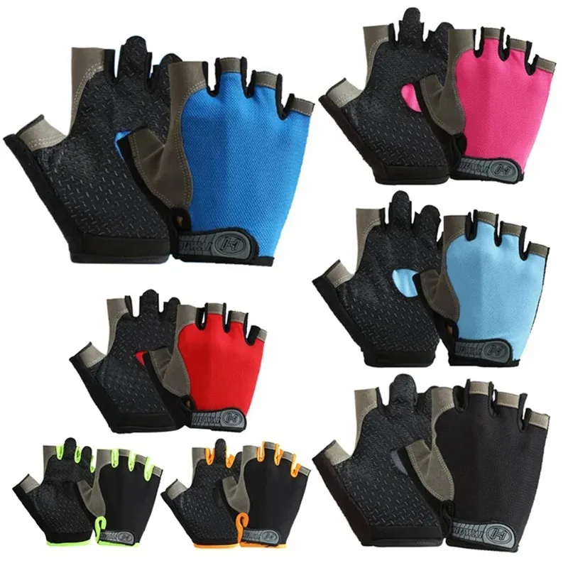 Gym Gloves Fitness Training Fingerless Men Women Bodybuilding Exercise Sports Gloves for Cycling Bicycle Anti Slip Breathable
