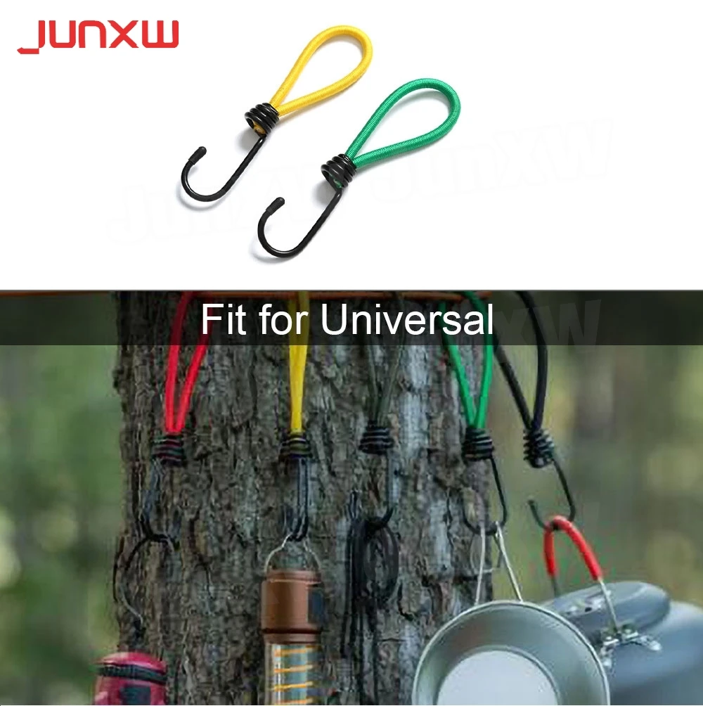 1pcs Tent Elastic Rope Cord Hook Versatile Outdoor Camping Canopy Tarp Tent Fixing Cord String Carabiner Hooks Accessories