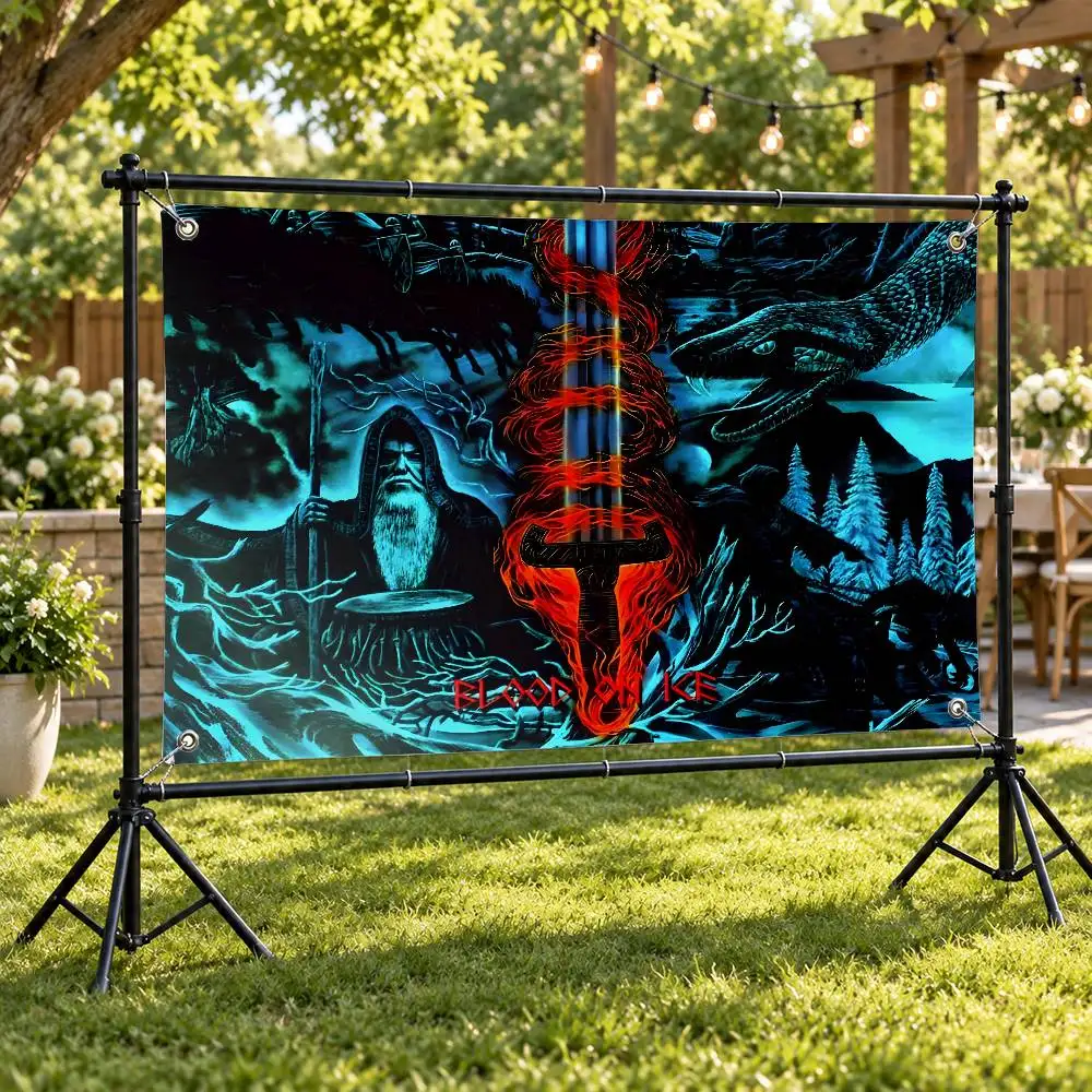 Metal Band Bathory Aesthetic Wall Tapestry Flag Printed Wall Hanging Living Room Party Outdoor Decor