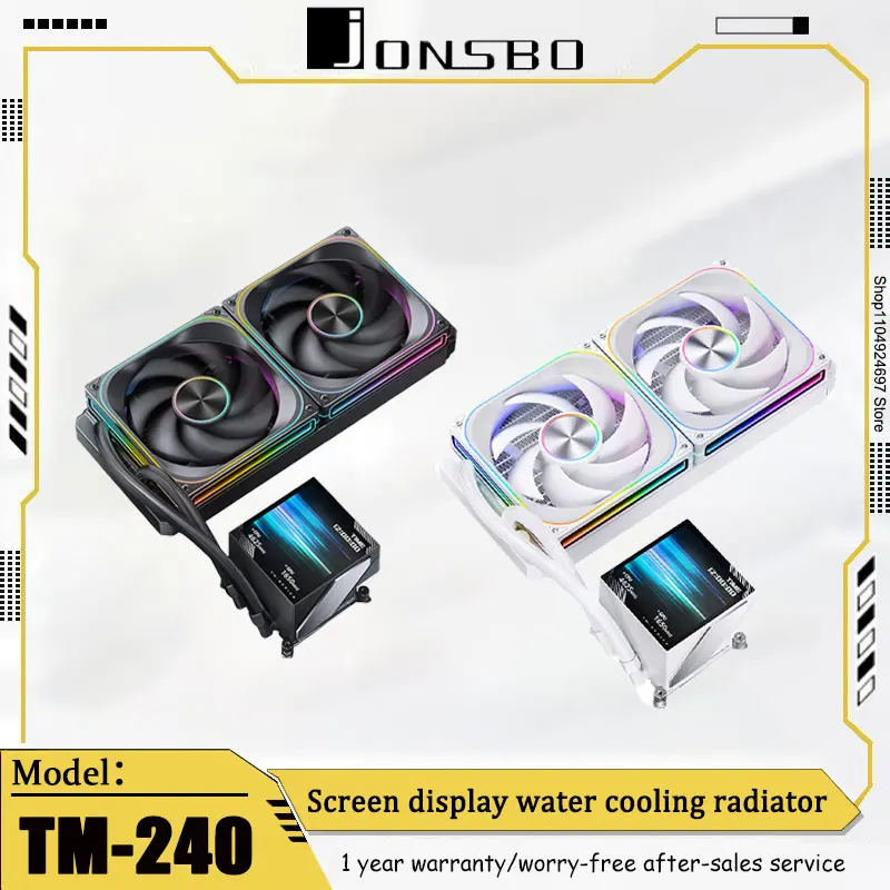 Jonsbo TM-280/TM-360 統合水冷ラジエーター 3.95 インチスクリーン ARGB 照明効果デスクトップコンピュータケース水冷