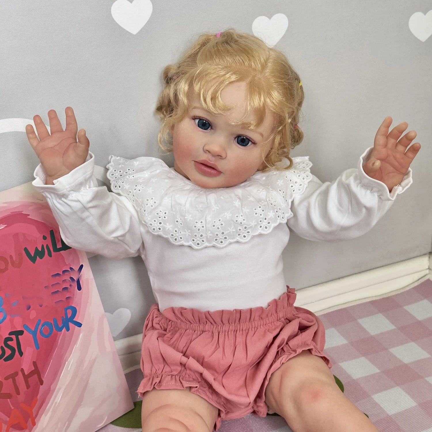 1PC 26インチ ピッパ 塗装済み完成品人形 リボーンドール 幼児 巨大な赤ちゃんサイズ 本物そっくりのソフトタッチ