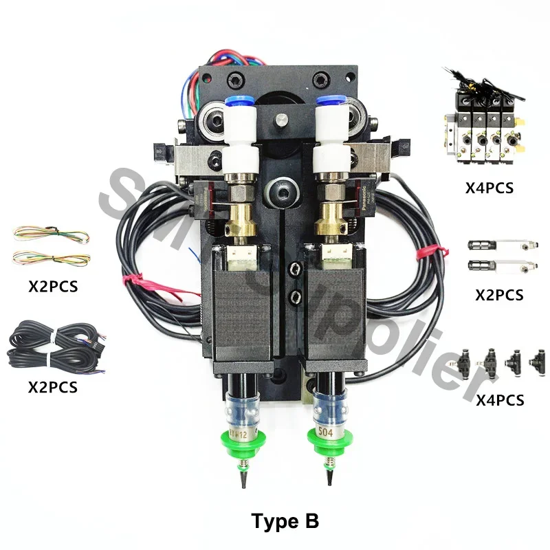 SMT DIY Double Head Mountor Connector Nema8 Hollow Shaft Stepper For Pick Place Machine Double Head SMT Mounting Head