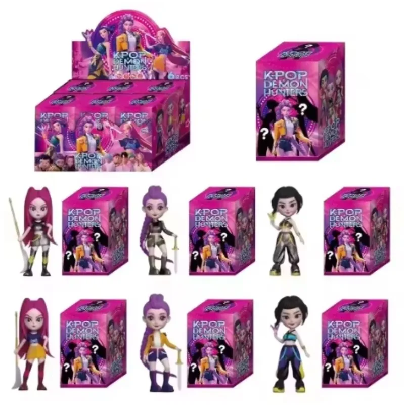 K-pop Demon Hunters Blind Box Anime Figure Kid Party Cosplay Gaming Cartoon Huntrix Decorative Peripheral Model Christmas Gift