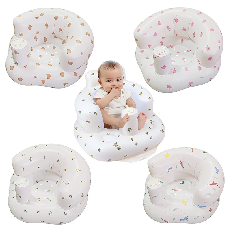 Portable Baby Inflatable Sofa: Foldable, Multipurpose Seat for Bathing and Sitting Practice