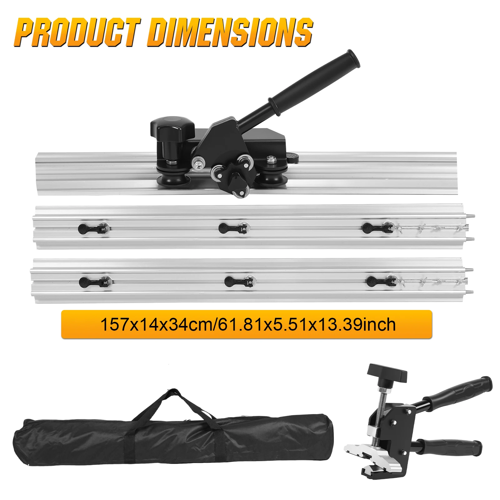 Cortador de azulejos portátil de 106 polegadas para azulejos com espessura de até 0,47 polegadas com ventosas integradas para formatos grandes