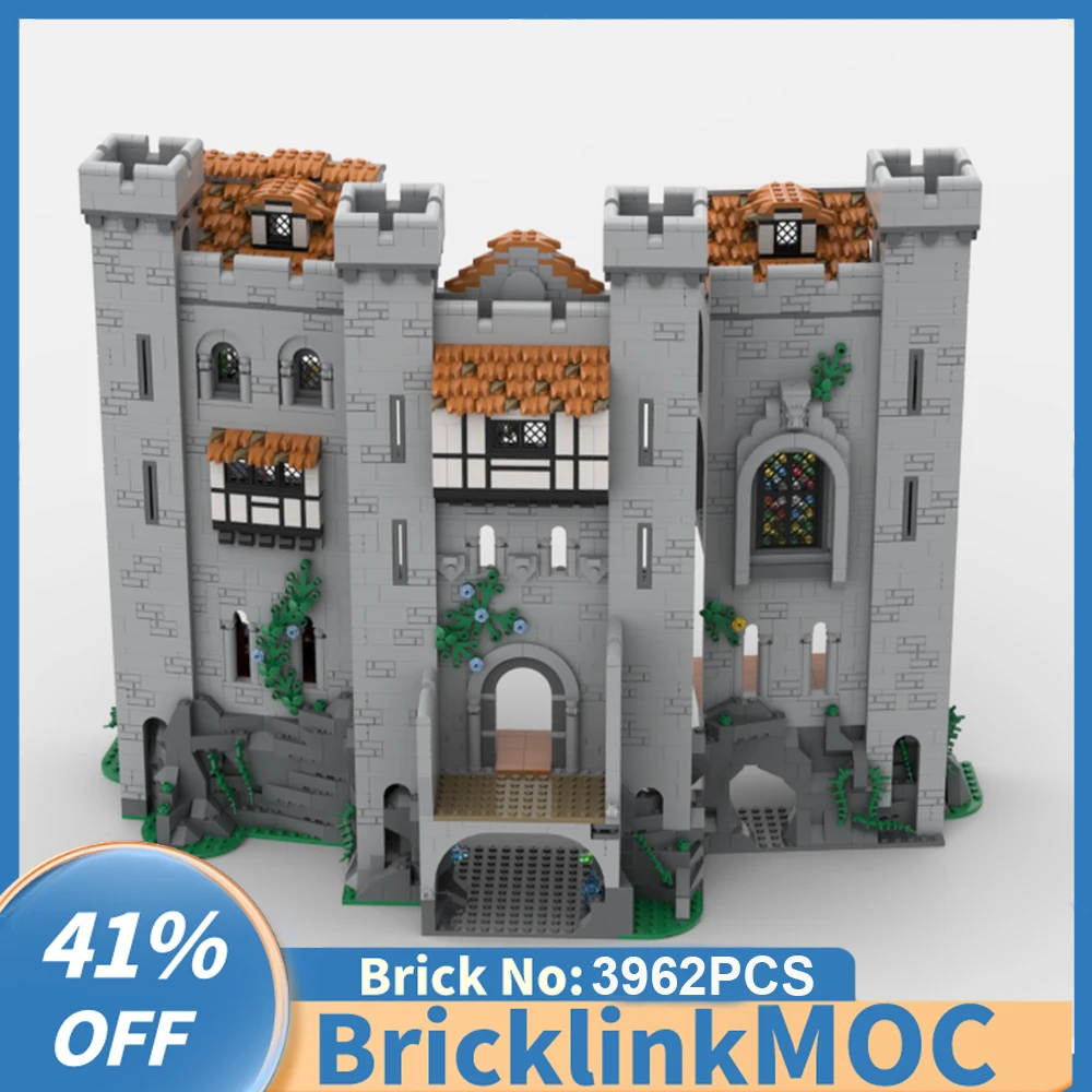 3932pcs European Medieval Street View Lion Knight Castle The Tower Keep Center creative ideas Retro child Toy blocks MOC-10305