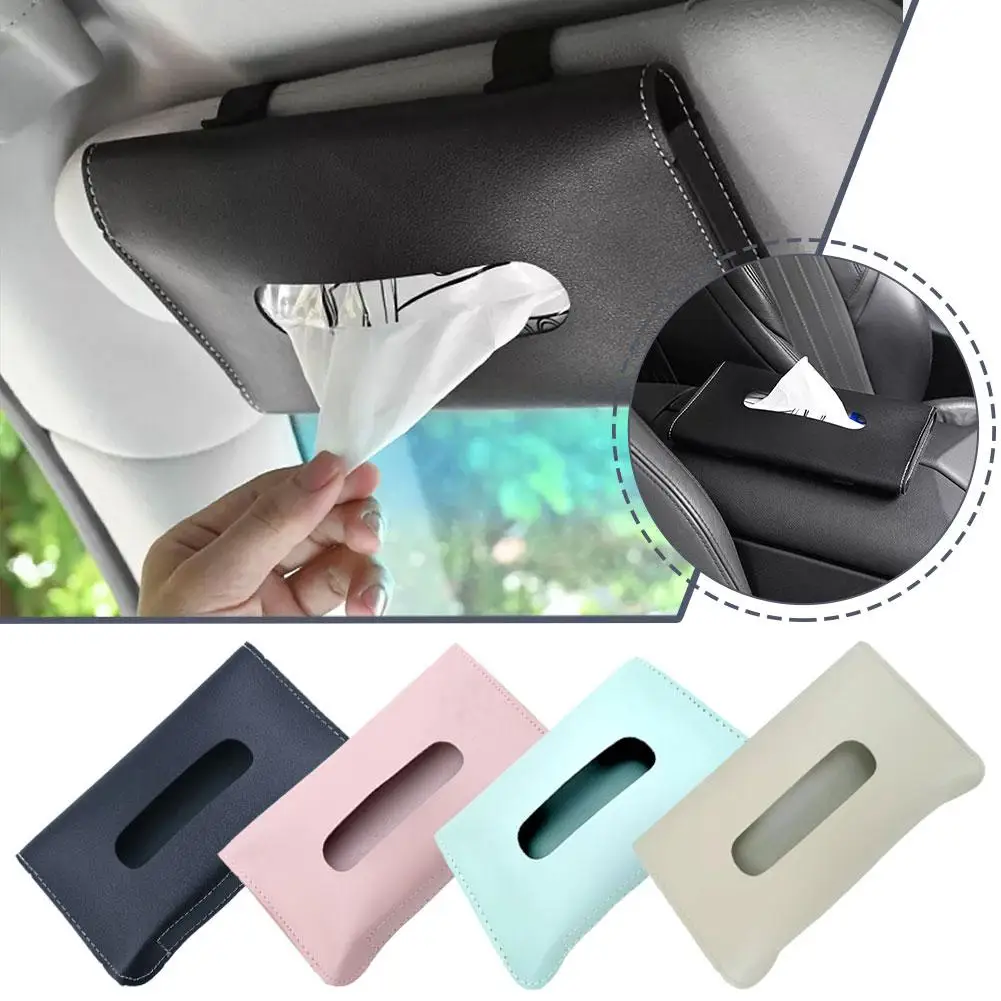 Pu Car Tissue Box Towel Sets Car Sun Visor Tissue Box Holder Auto Interior Storage Decoration for BMW Car Decor Accessories E9P9