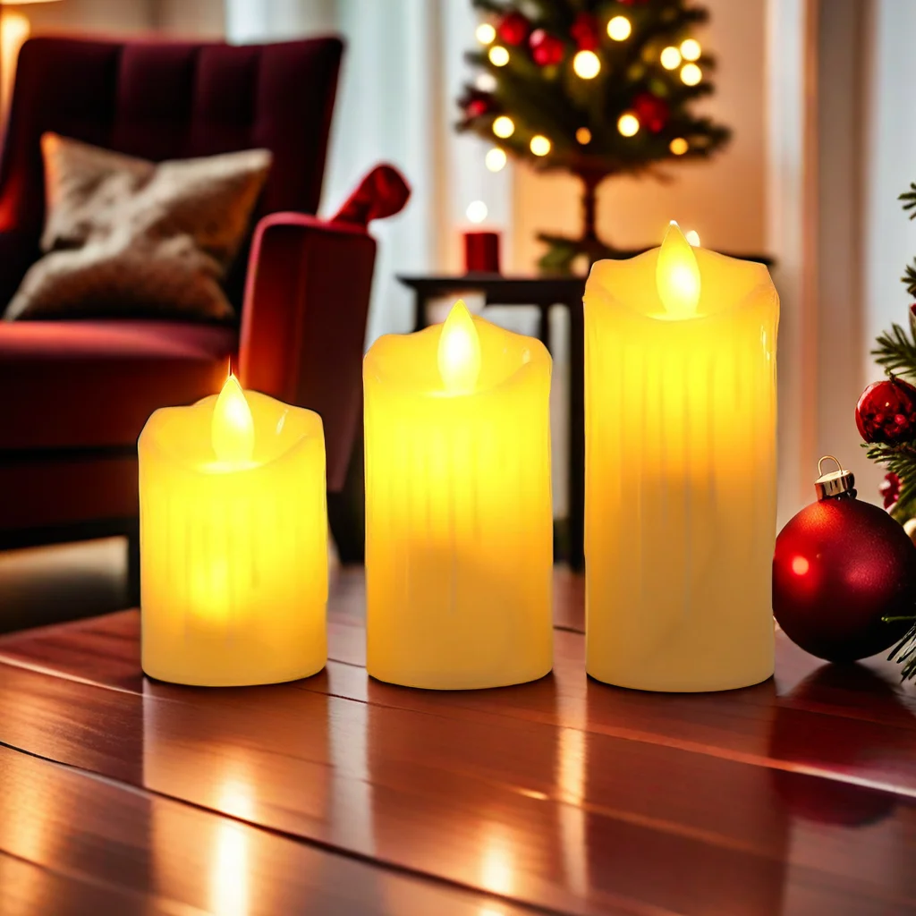 CY 1pc LED Candle Light, Electronic Simulation Flameless Candle Light, Dripping Wax Festival Candle (Excluding Batteries)